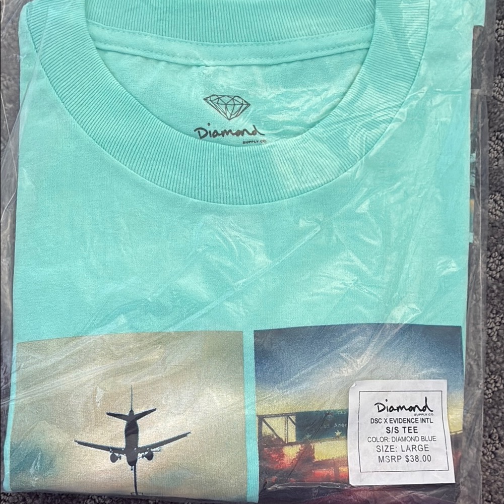 Diamond Supply Co. DSC C Evidence International T in Diamond Blue Graphic Tee